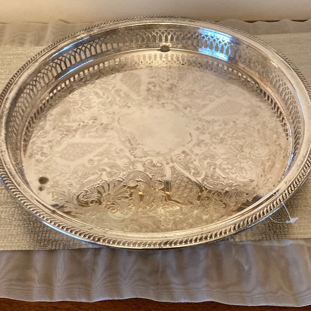 Vintage British Leonard Silver Tray